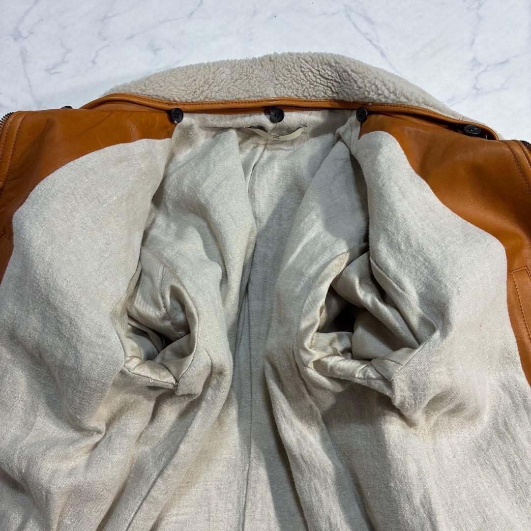 ホースレザー✨N4 A-2 G-1 ライダースジャケット 馬革 キャメル L