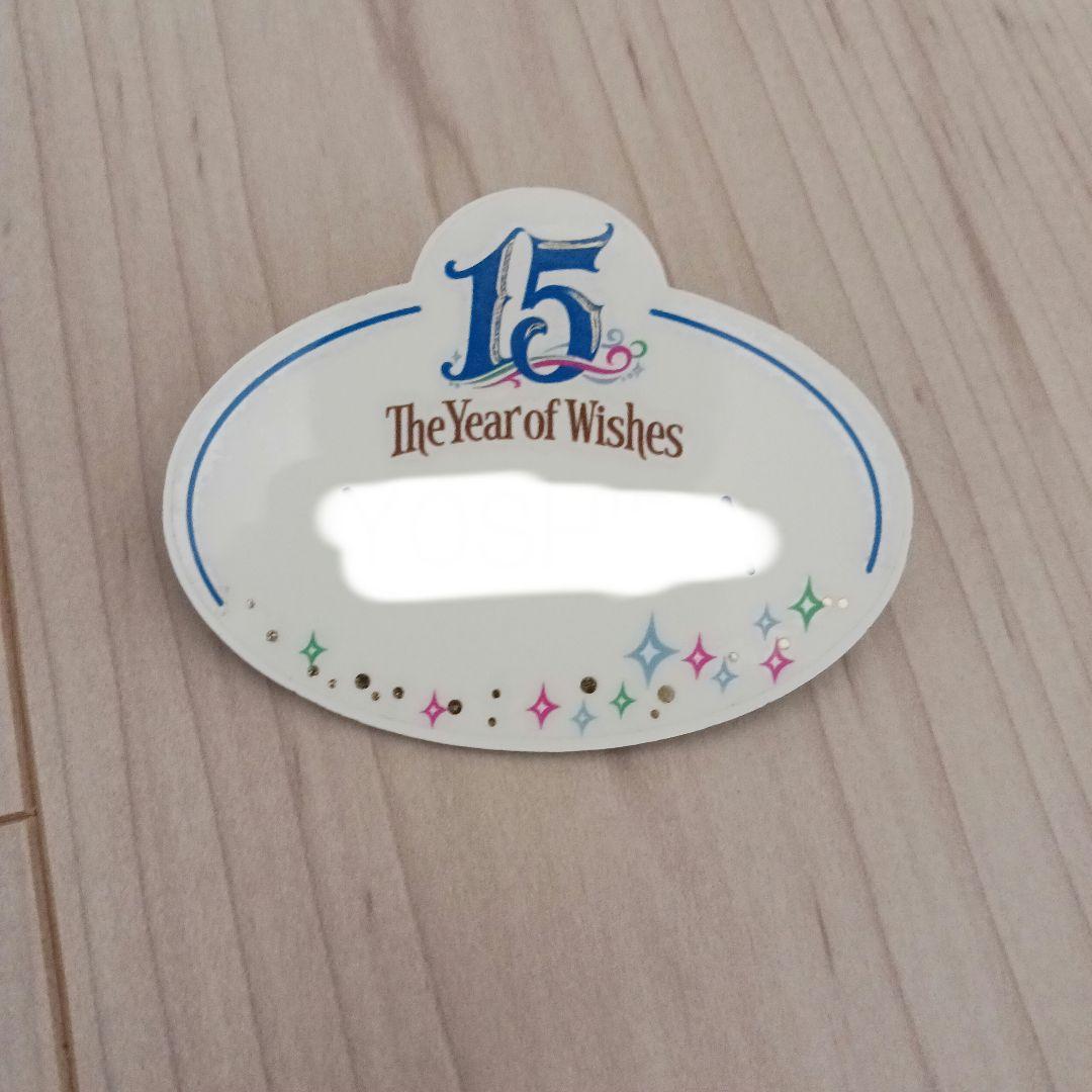 ディズニーキャスト ネームタグ 15周年