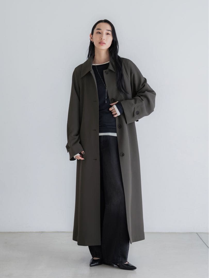 【週末限定】crewre ドレープステンカラーコートsize3