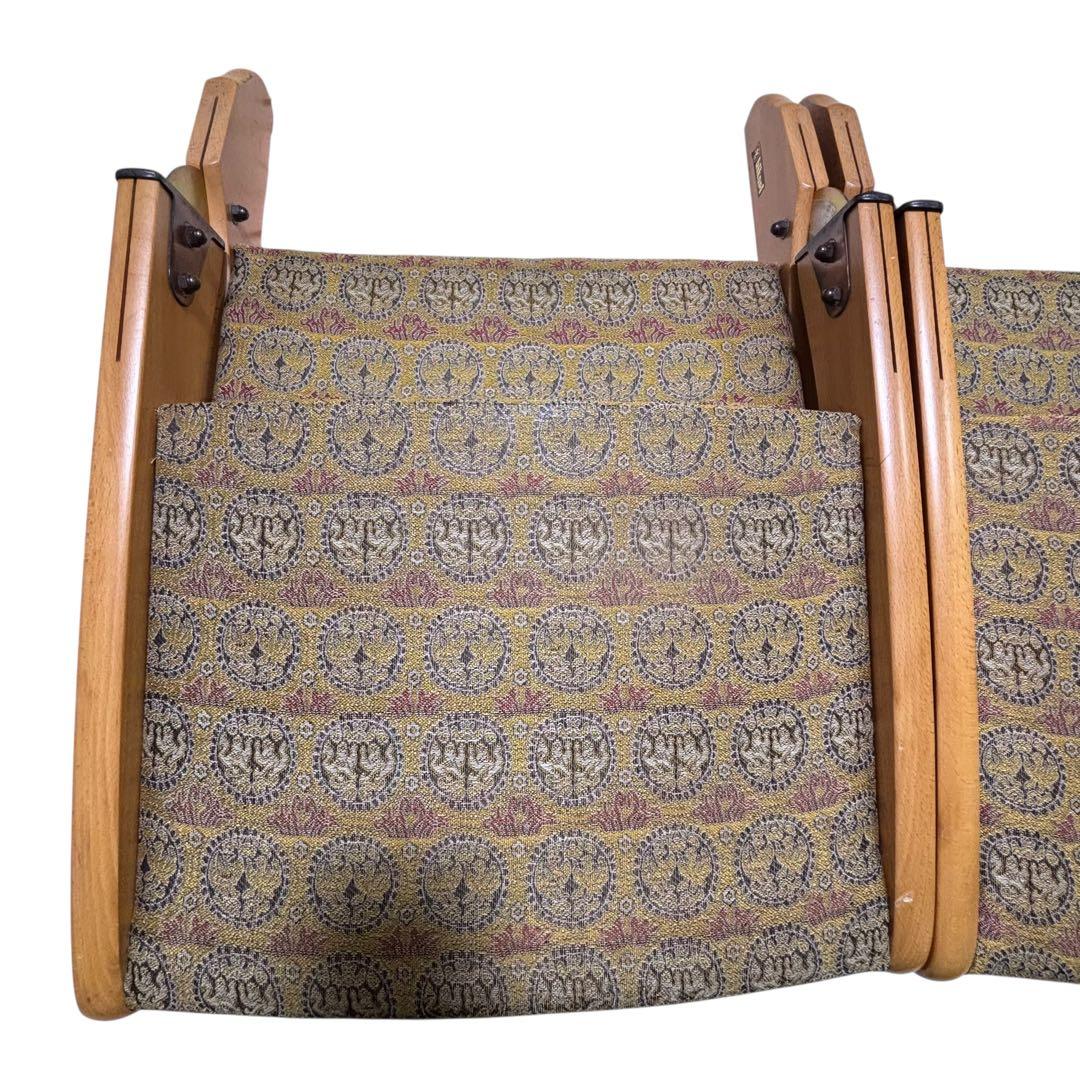 Hikari（ヒカリ） 光製作所　折り畳み式　和風　座椅子 3脚セット　飛鳥刺繍