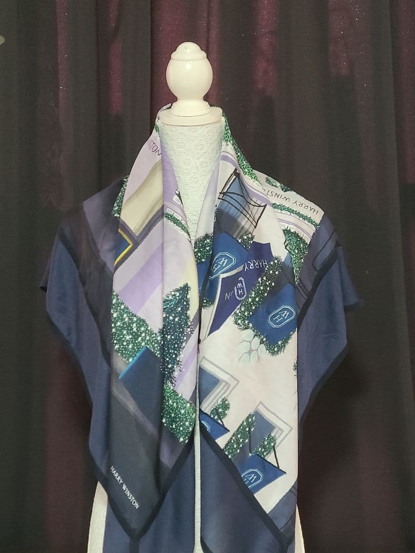 年末セール♪ HARRY WINSTON ハリーウィンストン シルクスカーフ