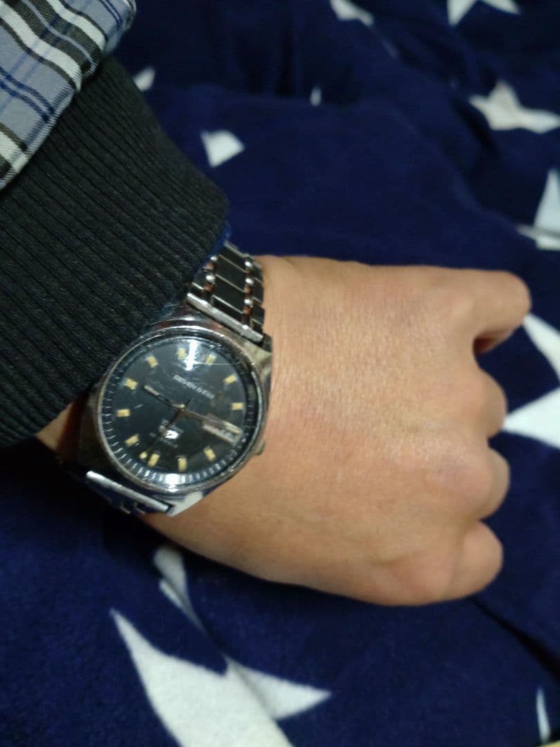 シチズンセブンスターデラックス　フルオリジナル 希少　ブラック文字盤