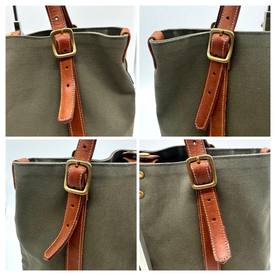 極美品 ONESWORKER ワンズワーカー トートバッグ 本革 キャンバス