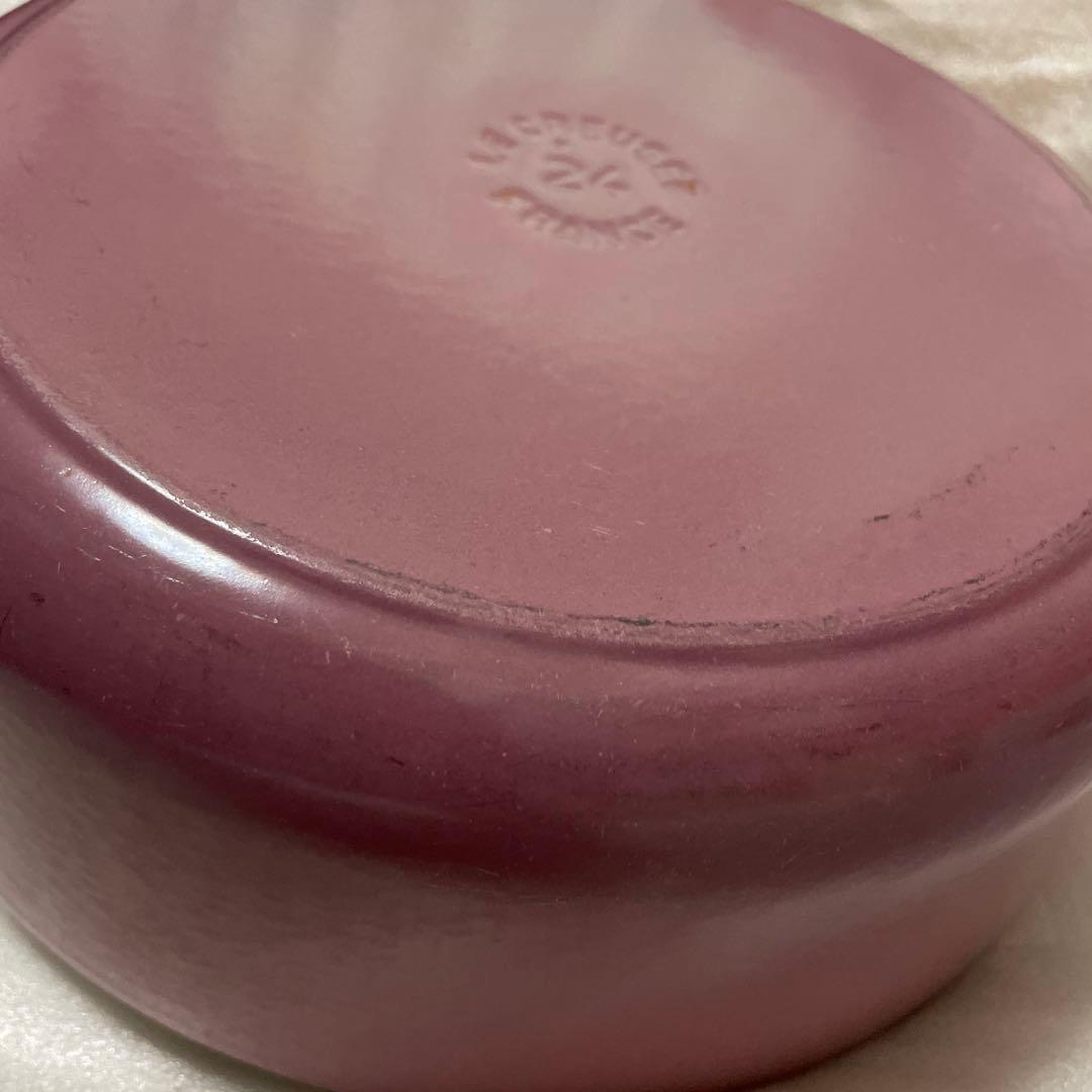 ルクルーゼ ココット ジャポネーズ 24cm モーヴピンク 中古品