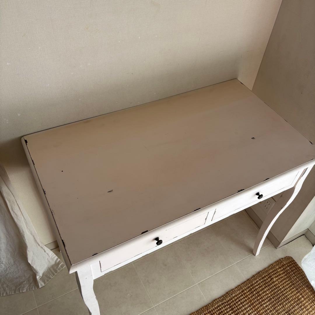 シャビーシック　ドレッサー　デスク　白家具　フレンチシャビー　カントリー　学習机