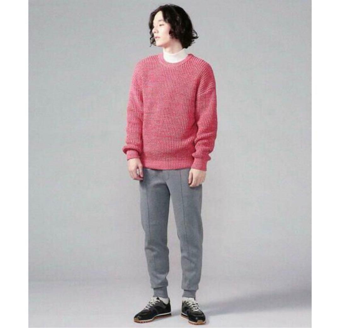 【美品】CABaN コットンカシミヤワッフルMIX クルーネックニットセーター