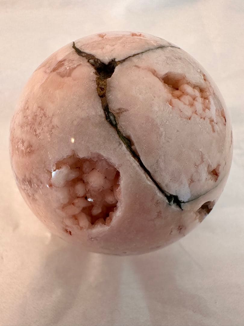 ピンクアメジスト　アメジスト　フラワーアゲート　ドゥルージー　スフィア