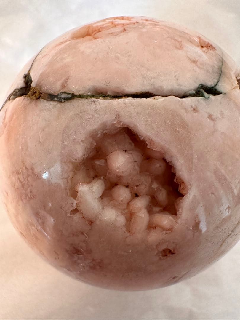 ピンクアメジスト　アメジスト　フラワーアゲート　ドゥルージー　スフィア