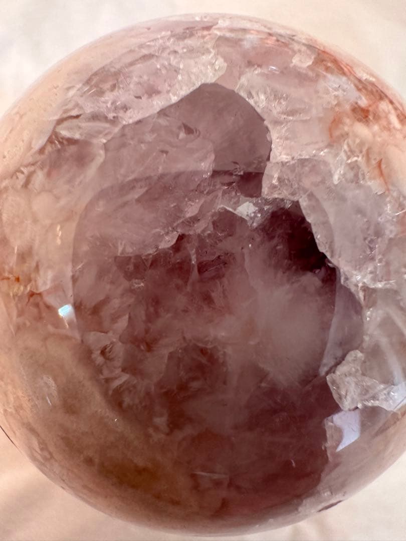 ピンクアメジスト　アメジスト　フラワーアゲート　ドゥルージー　スフィア