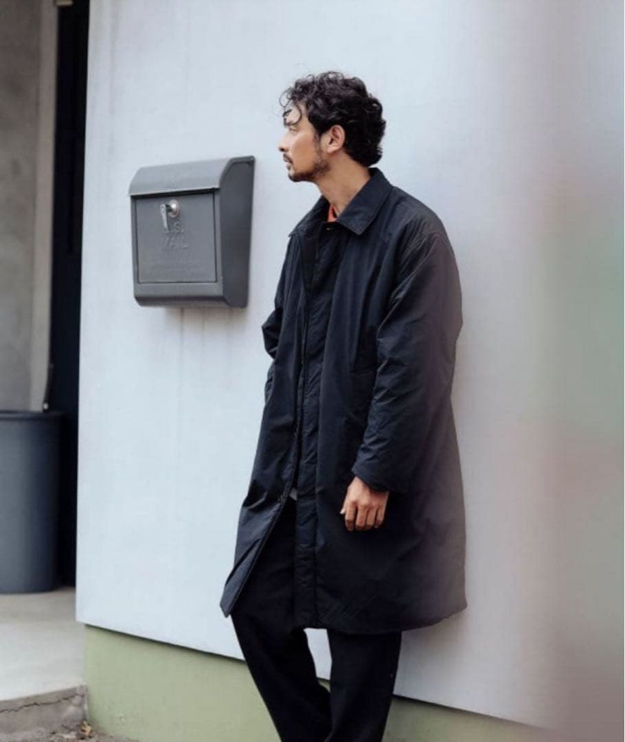 【美品】OCTAナイロンコート　黒Ｌ