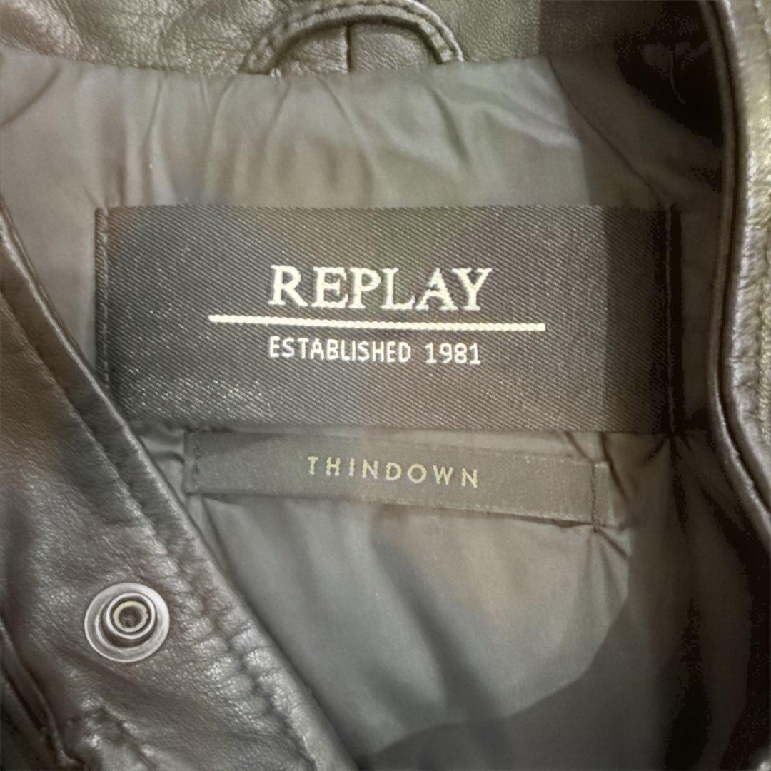 REPLAY シングルライダース ブラック