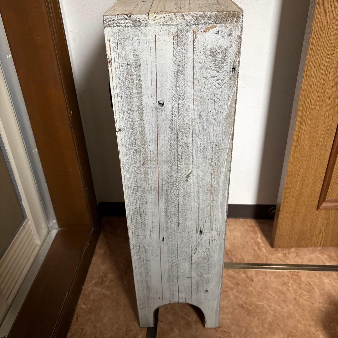 ヴィンテージ　ガラスキャビネット　ウッドラック