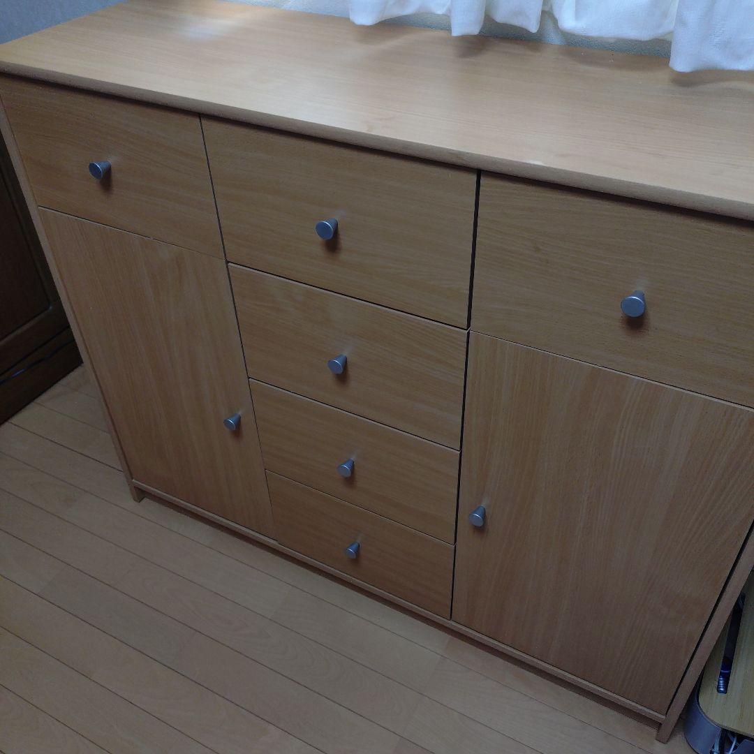 ナチュラルウッド 6引き出しチェスト