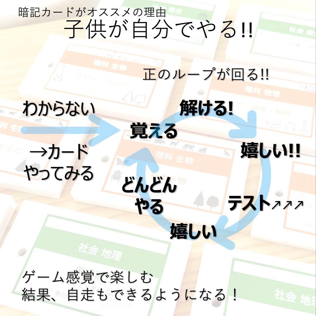中学受験 暗記カード【4年下 理社国11-14回】 予習シリーズ 組み分け対策