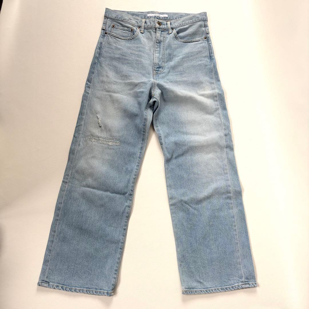 フレームワーク2024 デニムストレートパンツ36ライトブルー レディースワイド