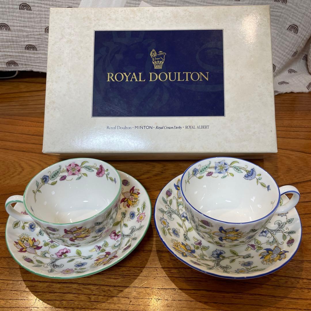 ロイヤルドルトン　ティーセット　4ピース　ミントン　ハドンホール