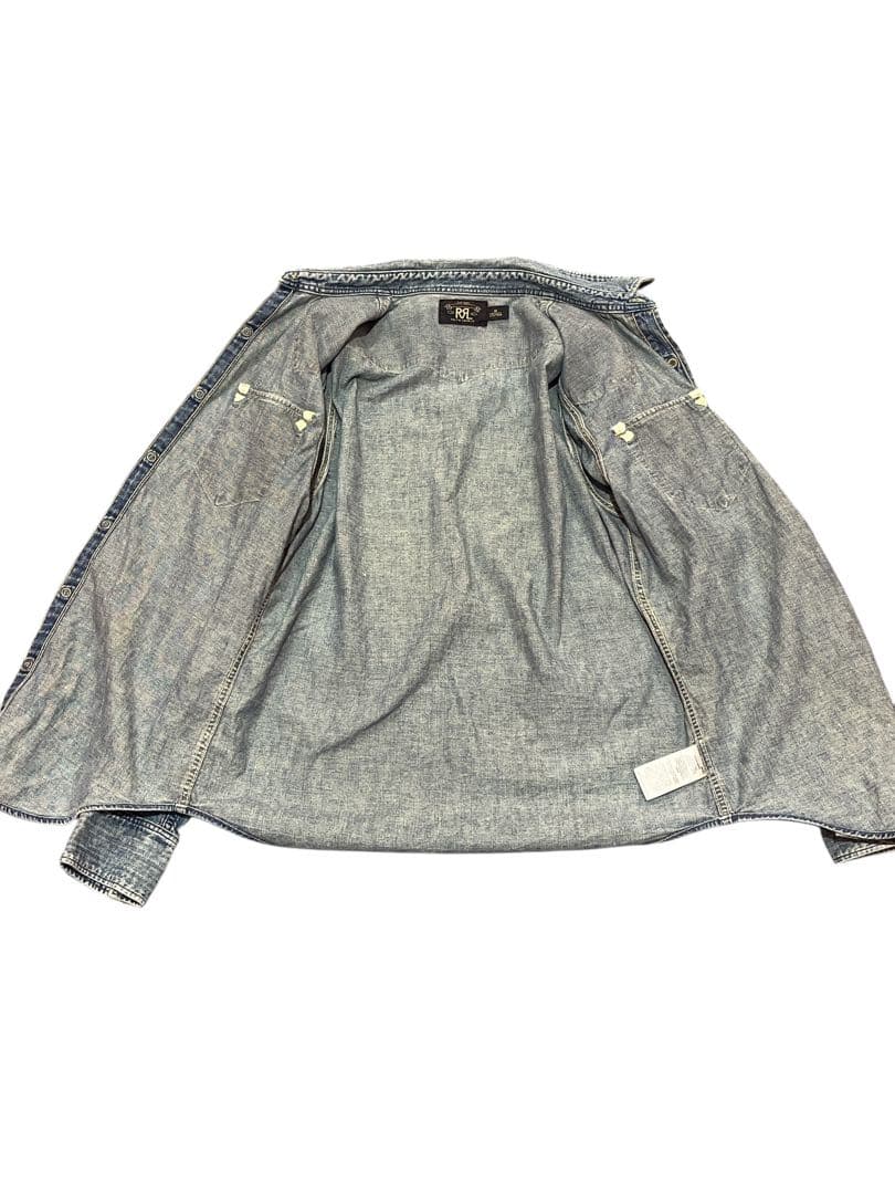 ダブルアールエル　インディゴ　ウエスタンデニムシャツ　M RRL ラルフローレン