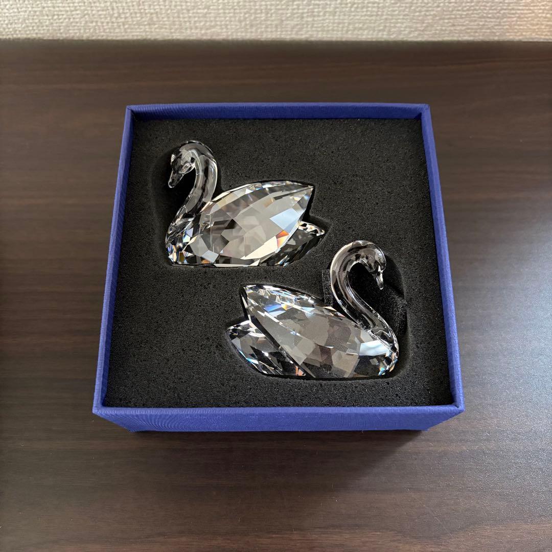 【新品未使用】スワロフスキー　SWAROVSKI　スワン　カップル　2羽セット