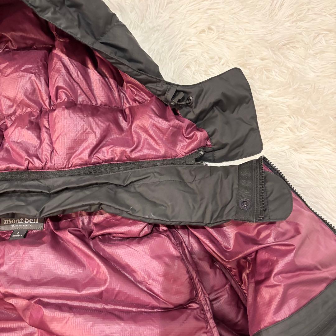 【人気】モンベル　トラベルダウンパーカ ダウンジャケット 2WAY ブラック L