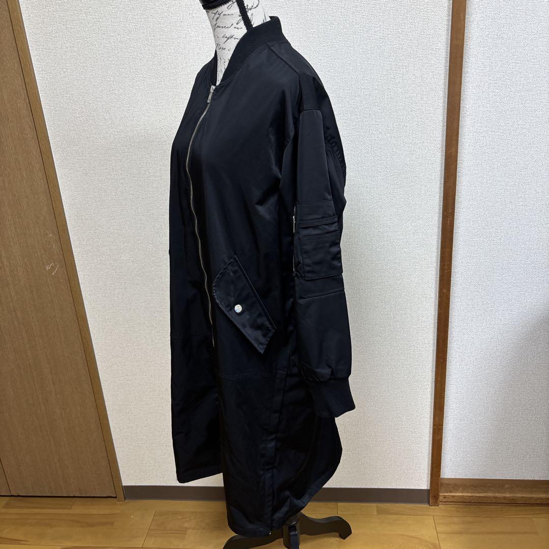【人気】ダブルスタンダードクロージング　MA-1 ロングコート　ブラック