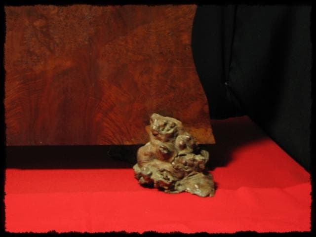 大型 花梨 玉杢 瘤 衝立 結界 置物 一枚板 天然木 間仕切 玄関飾 e58