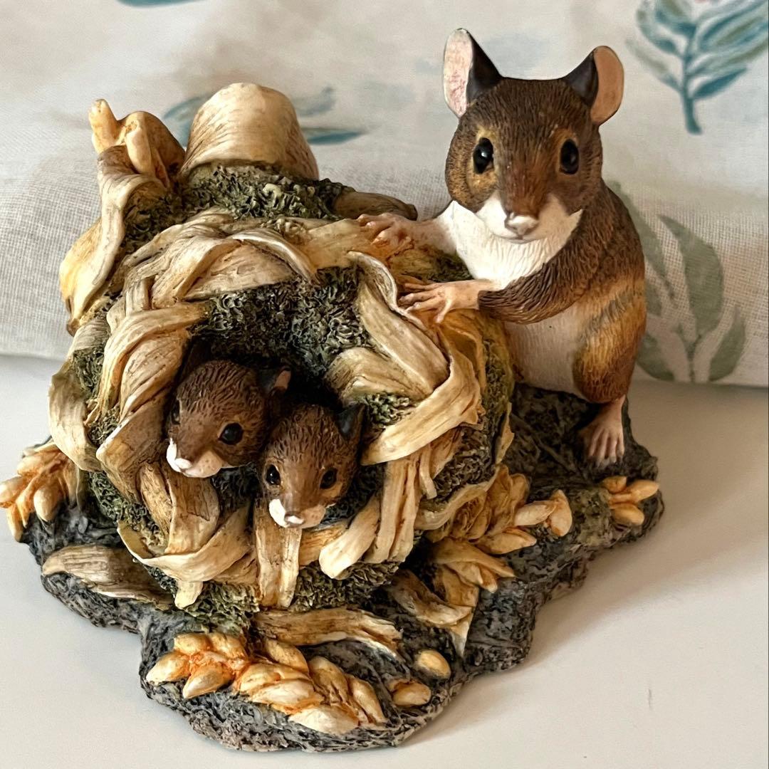 Border Fine Arts ネズミ 親子 フィギュリン 置物英国製