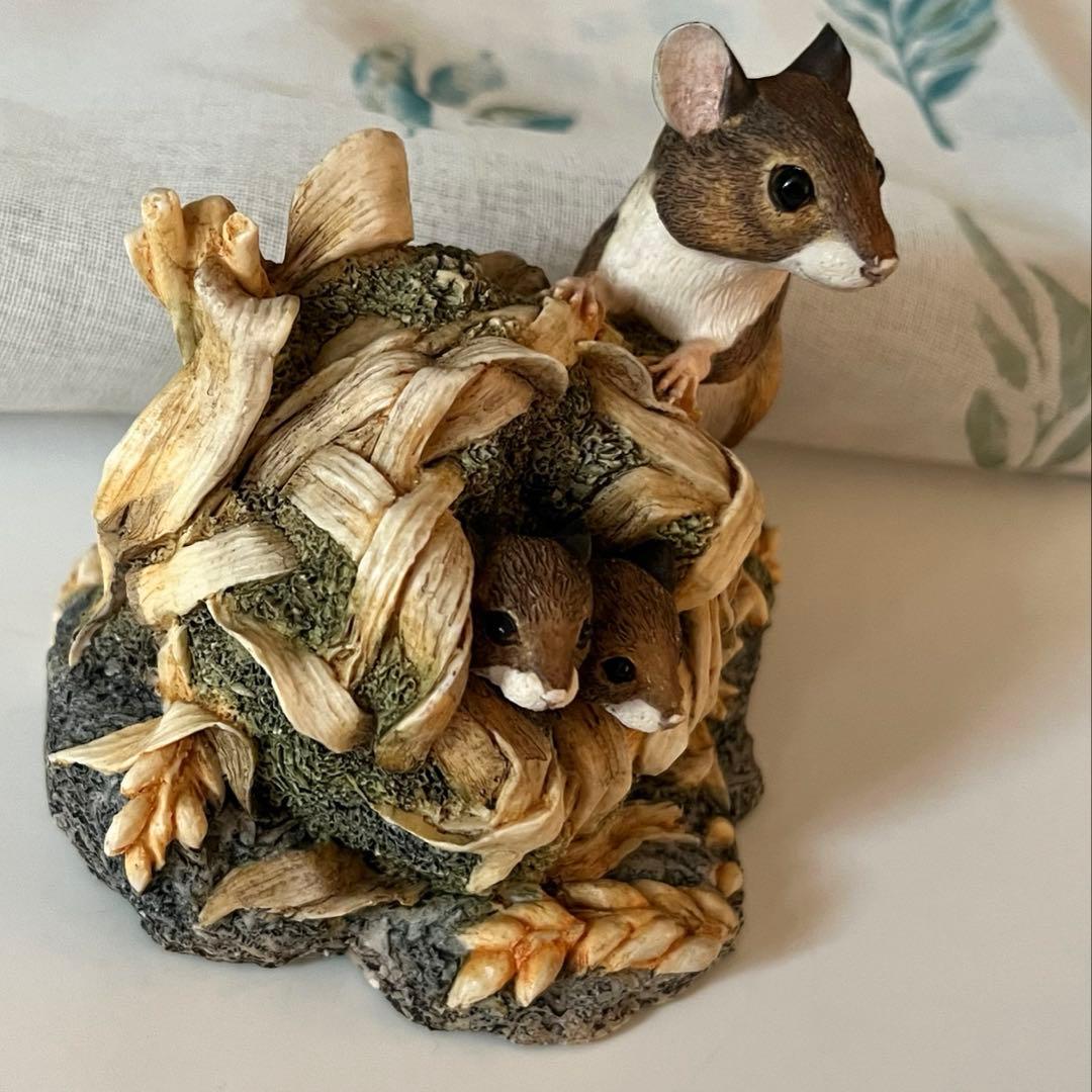 Border Fine Arts ネズミ 親子 フィギュリン 置物英国製