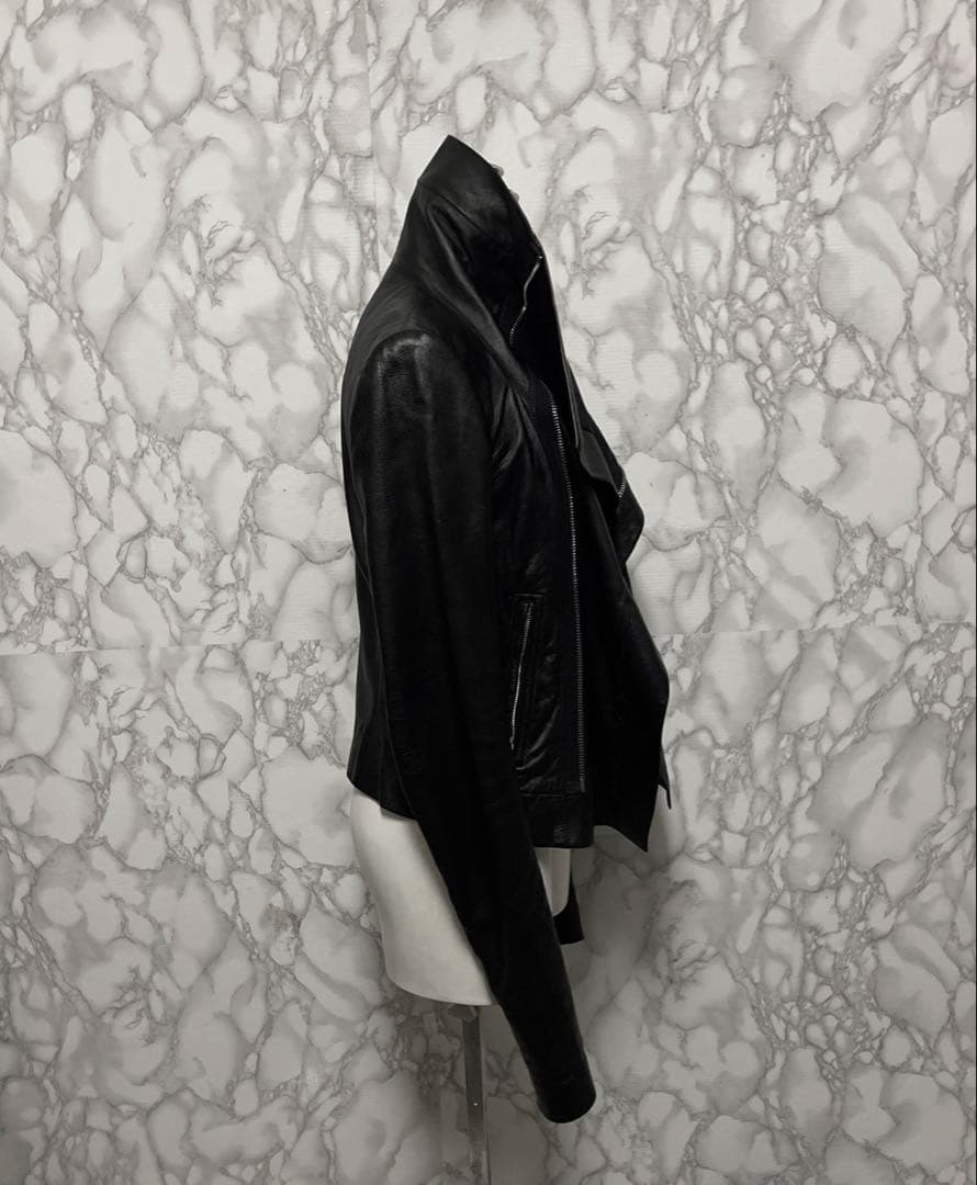Rick Owens 本革　デザインレザージャケット　ジップ　イタリア製