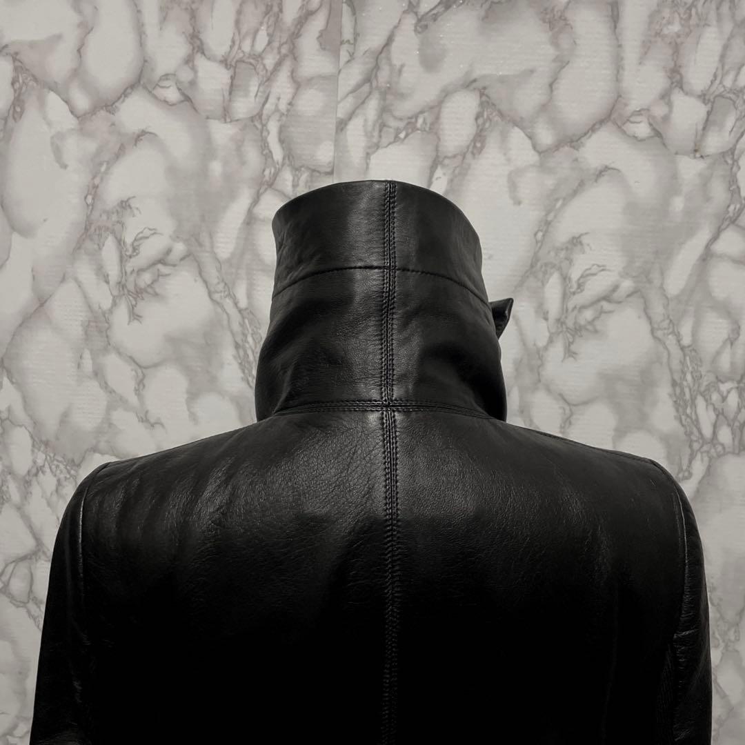 Rick Owens 本革　デザインレザージャケット　ジップ　イタリア製