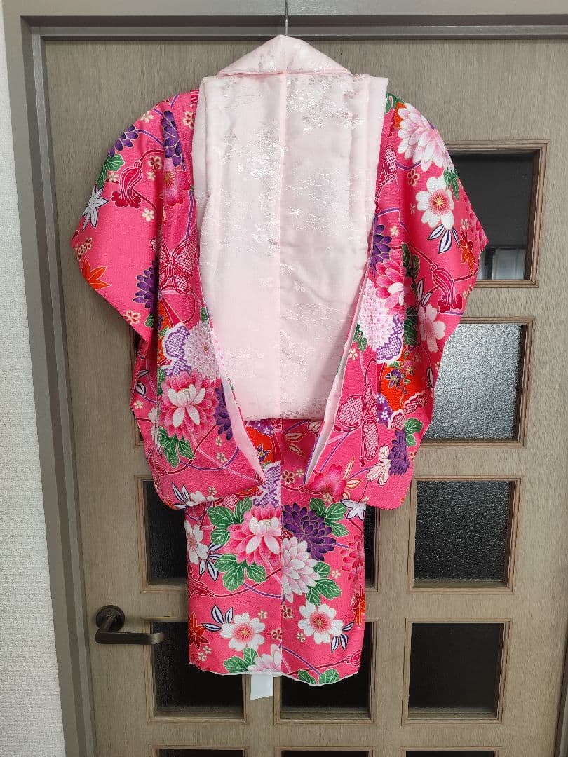 七五三 着物セット3歳 ピンク 花柄