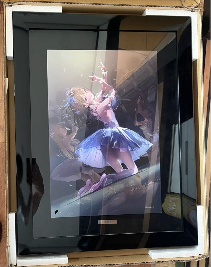 Anmi 版画 「舞台で」 直筆サイン・ロット番号入り