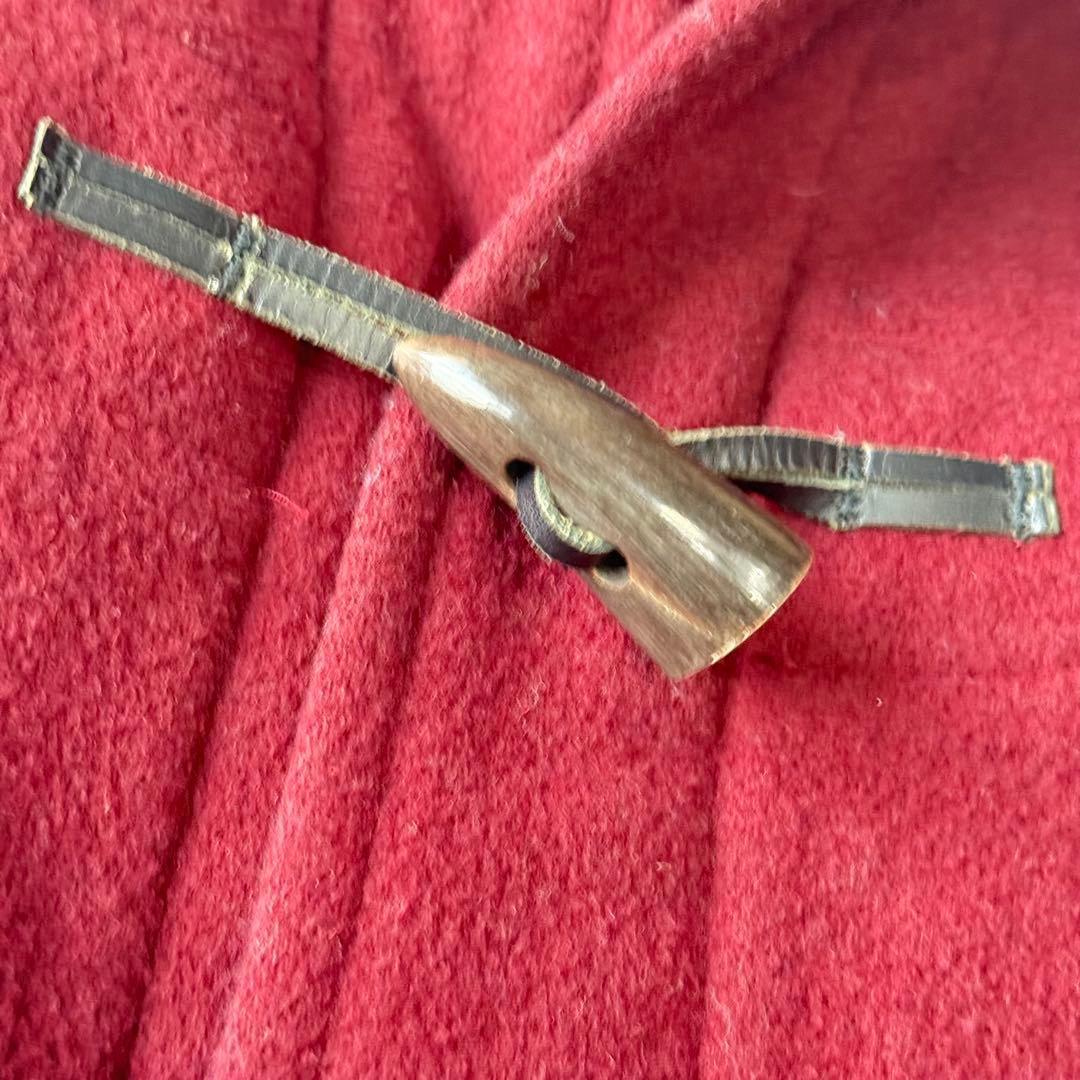 バーバリーロンドン ダッフルコート ノバチェック ウール混 レディース 赤茶系