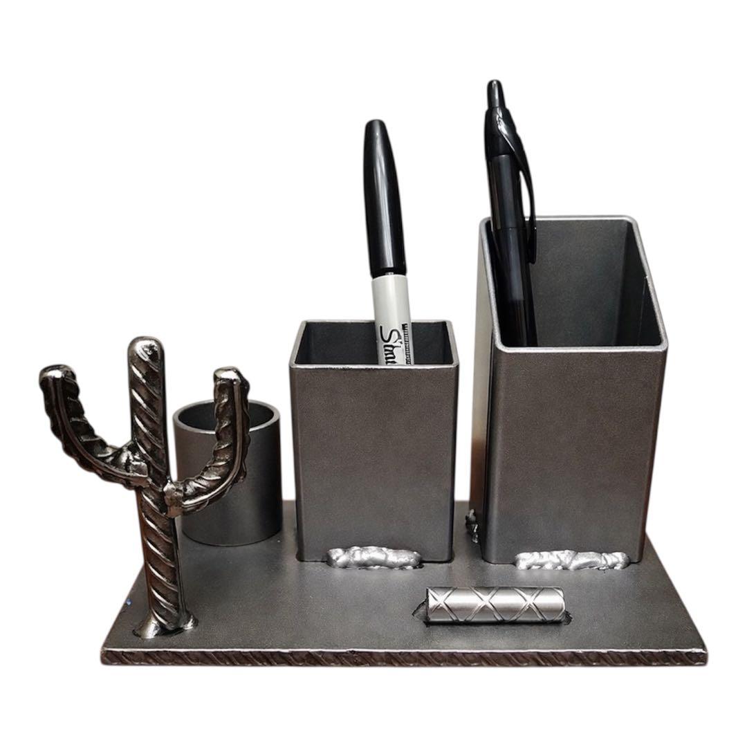 アイアン　ペン立て　デスク卓上収納　小物収納　スタンド