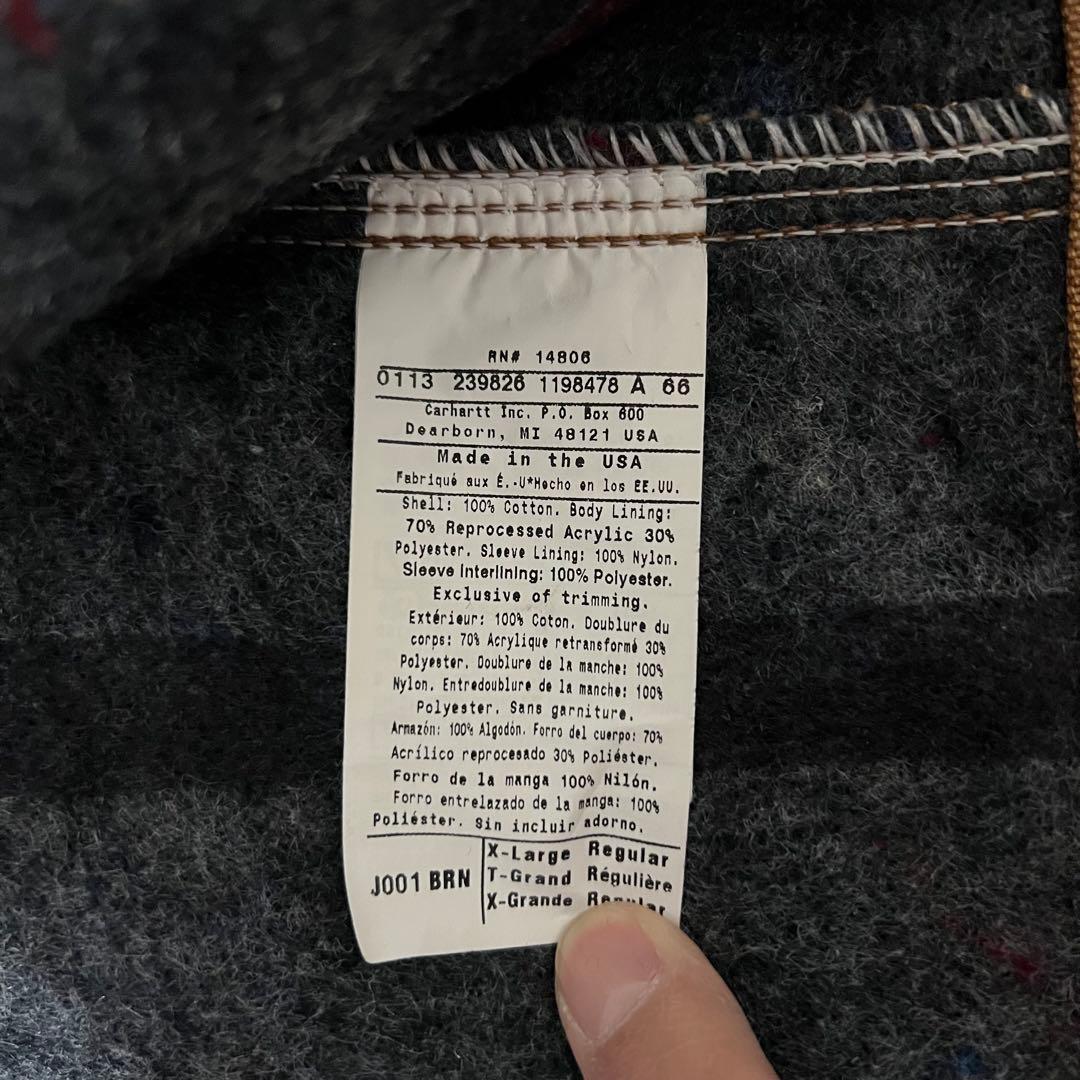 USA製 carhartt カーハート ダックデトロイトジャケット 企業系刺繍