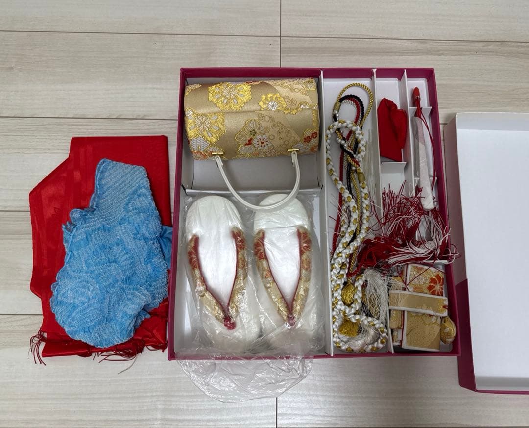 七五三 着物 式部浪漫 はこせこセット 作り帯 本田望結 紺 セット 七歳