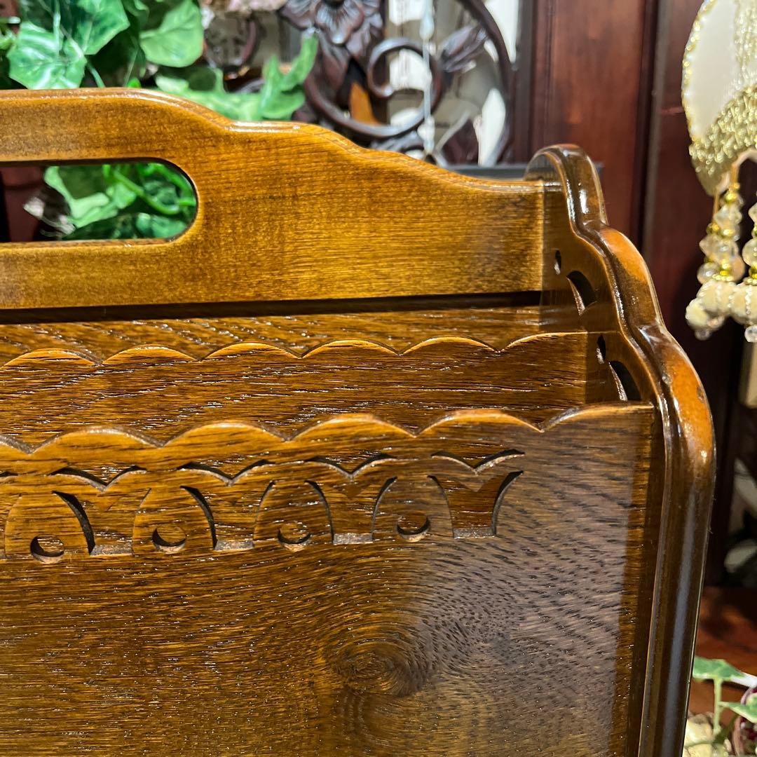 希少　パリ雑貨屋　アンティーク小物入れ　マガジンラック　引き出し付き