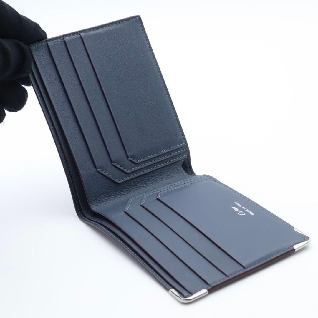 【未使用級】Cartier マストライン　二つ折り財布　ブルーグレー