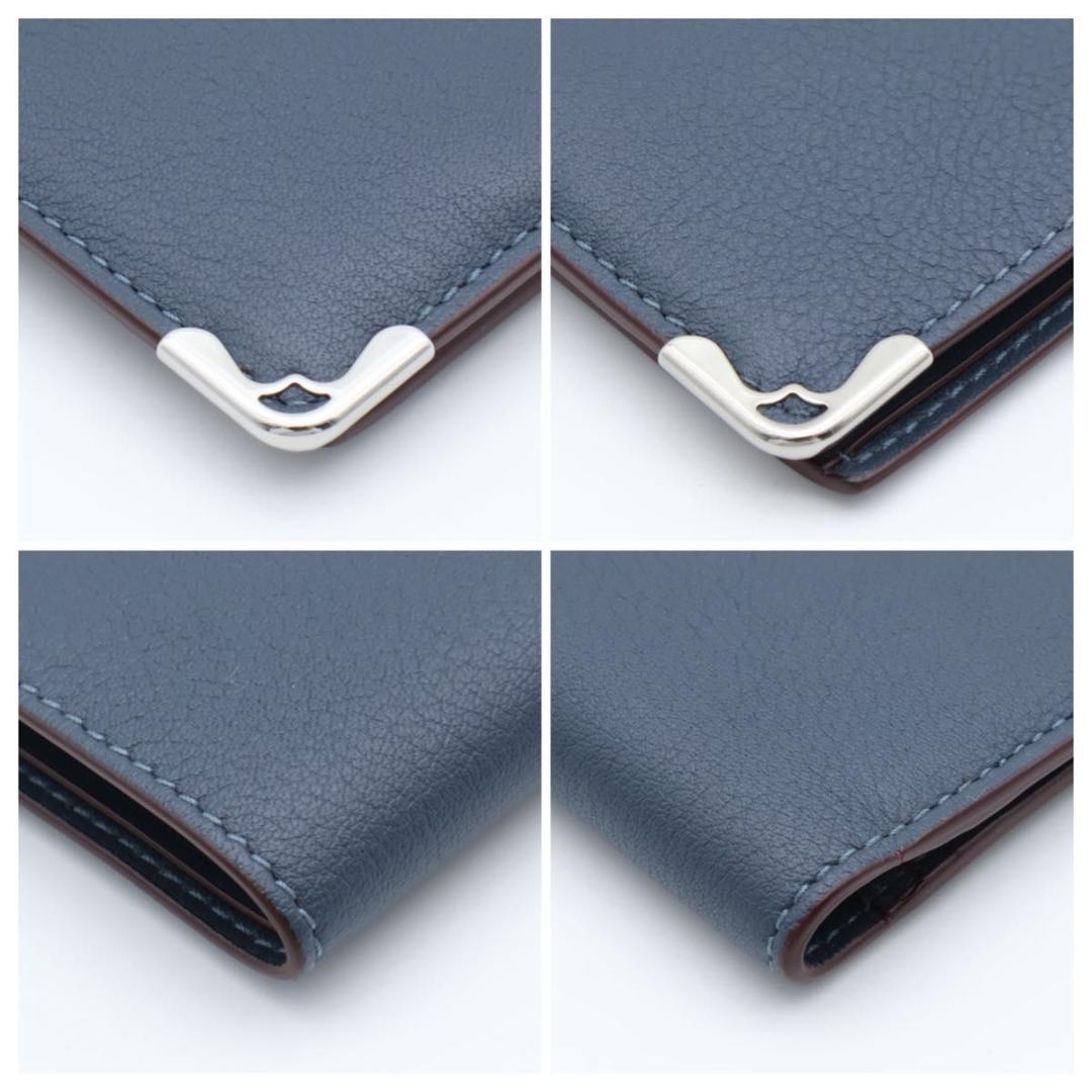 【未使用級】Cartier マストライン　二つ折り財布　ブルーグレー