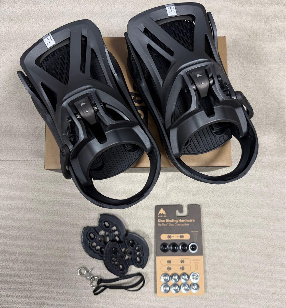 Burtonレディース用スノーボードビンディング ステップオンブラック Lサイズ