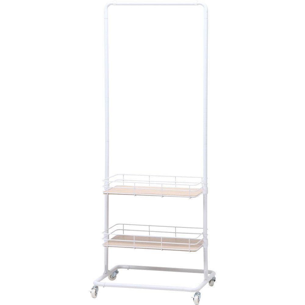 ハンガーラック　ＷＨ 　ホワイト　幅６０ｃｍハンガー15本分を楽々