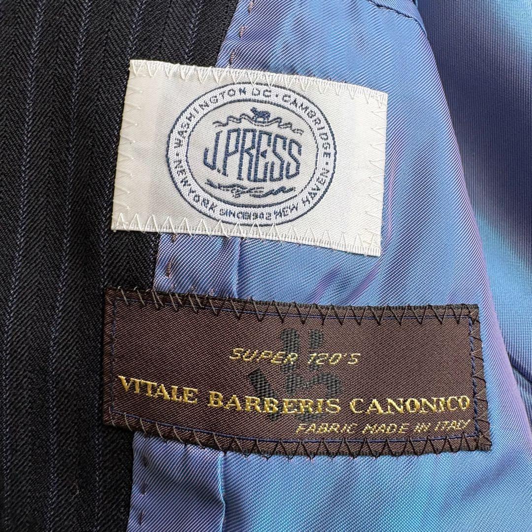 J.PRESS カノニコ生地 Super120’s ストライプスーツ 紺 11号
