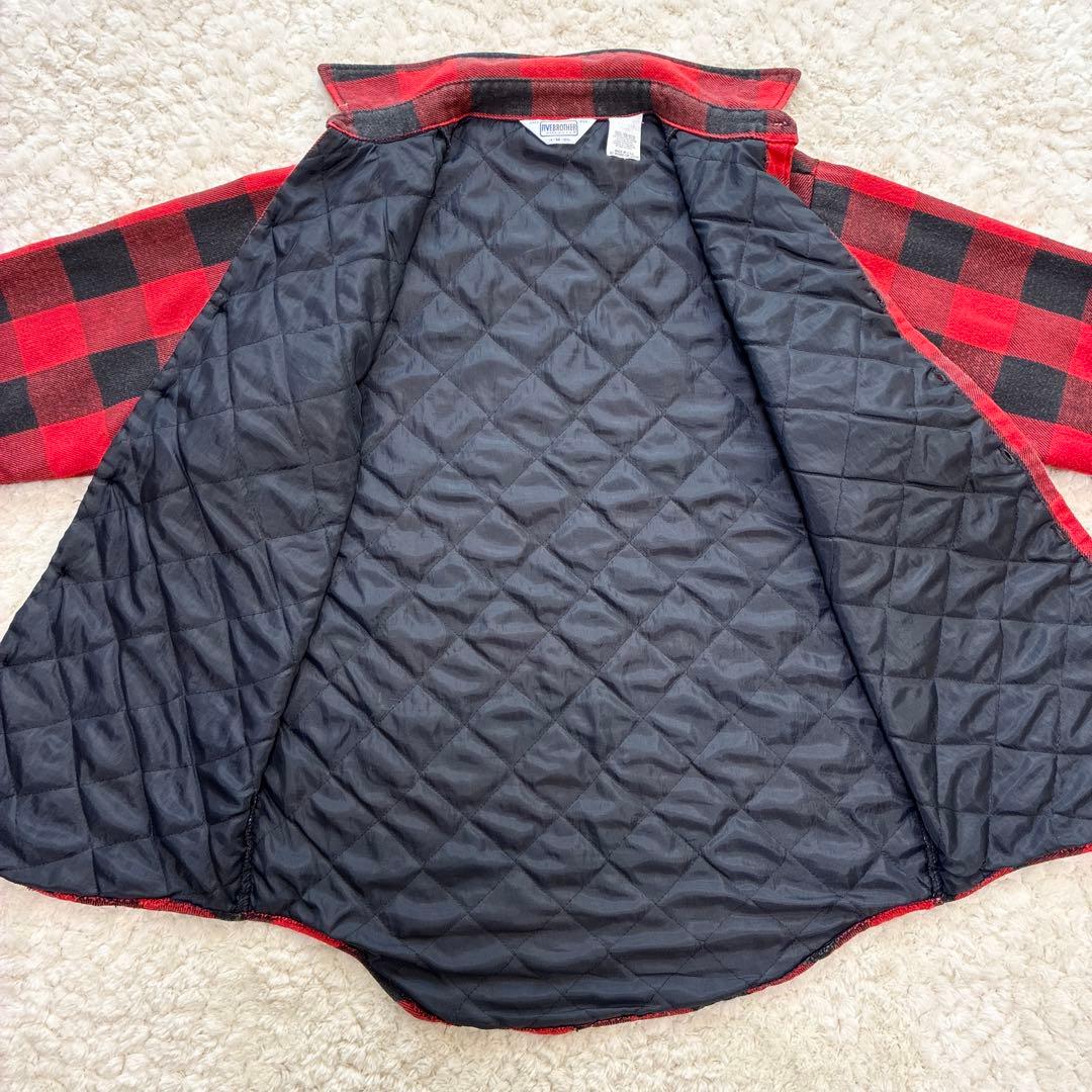 70-80s USA製FIVE BROTHERキルティングネルシャツM 三角タグ