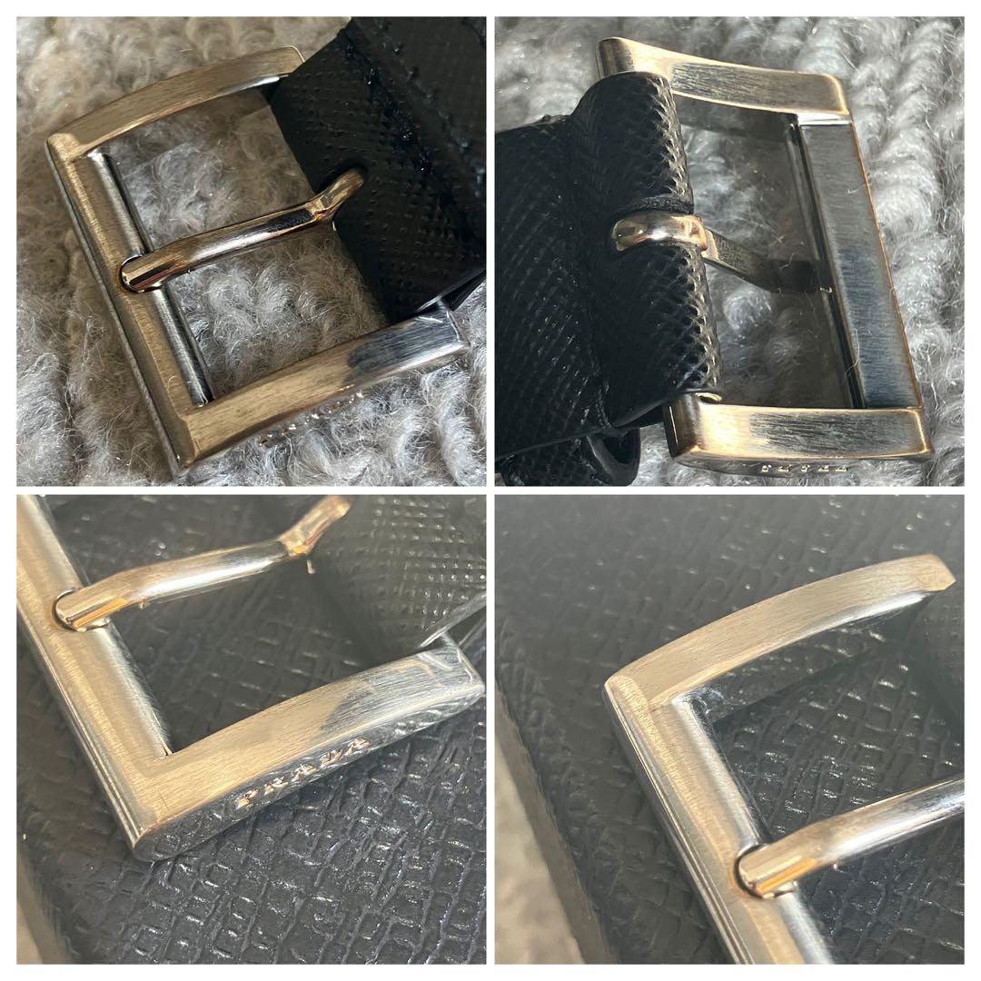 プラダ［首輪］三角ロゴ　犬用　ペット用品　レザー　ジャガード　箱付き　ブラック