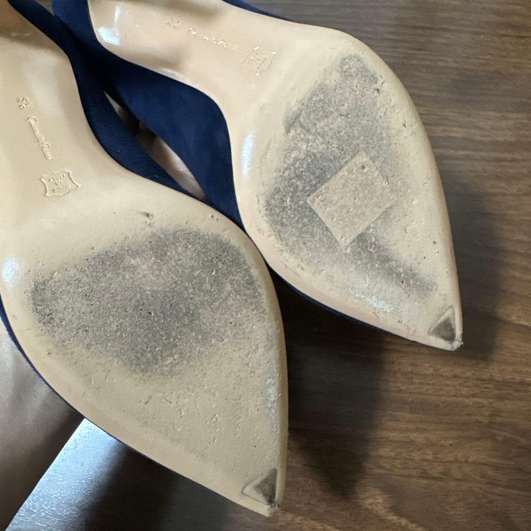 Gianvito Rossi ネイビー スエードパンプス 紺 セレモニー