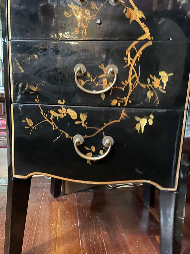 値下！中国家具 宝石棚 花鳥画　シノワズリ家具