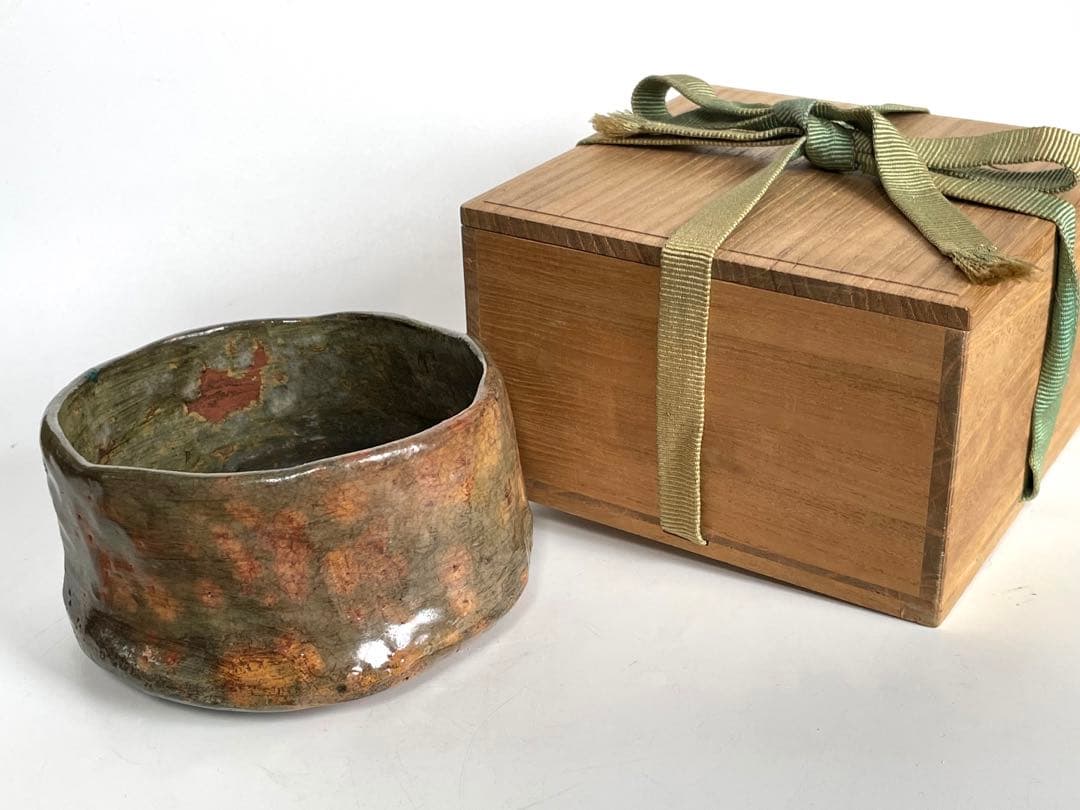 キリスト教伝道者　裏千家　藤尾宗羊 藤尾英二郎　自作茶碗　銘洋々　共箱