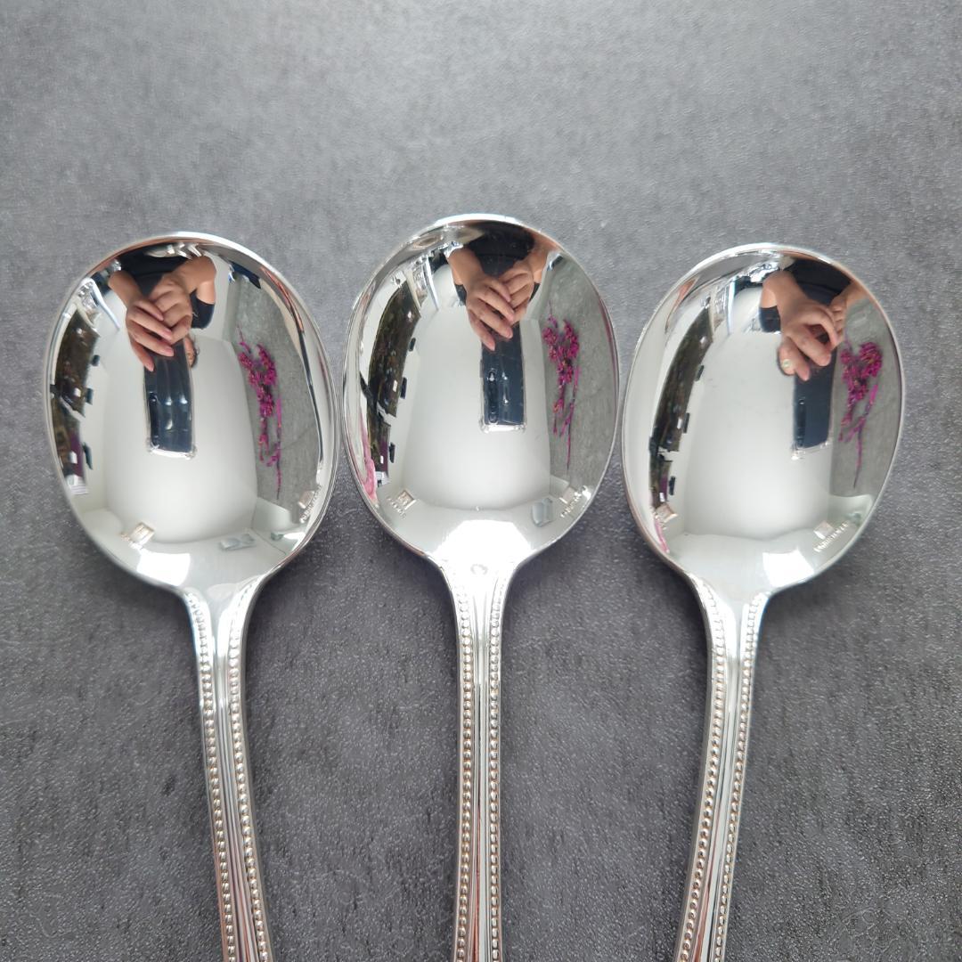 希少 美品 クリストフル パール コンソメスプーン 3点