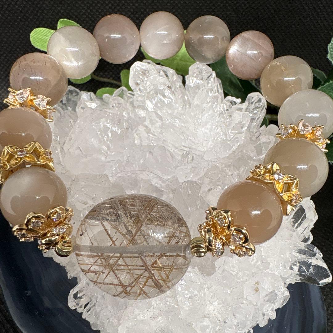 ＊るんるん様＊シルバールチル　ミックスムーンストーン　ブレスレット