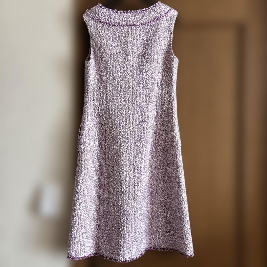 《美品》ルネRene TISSUE社　ピンク　パープル　ワンピース　36