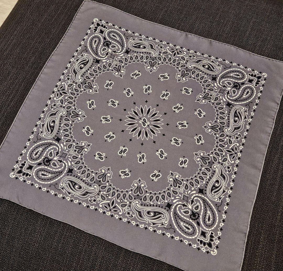 新品 manipuri マニプリ シルク　ペイズリー バンダナ スカーフ